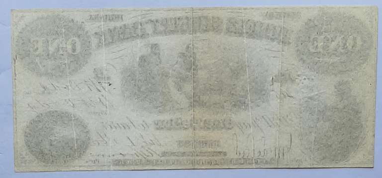 $ 1 State of Indiana Boone County Bank Lebanon 1860 Note