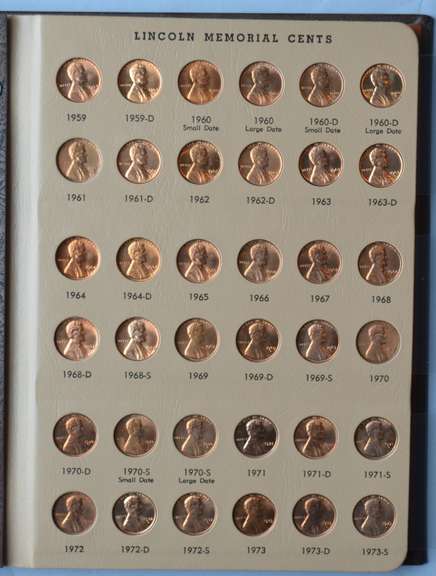 Lincoln Memorial Cents Red Uncirculated Complete Set 1959 - 2013.