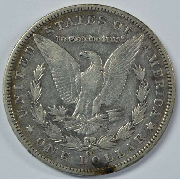 Scarce 1890-CC Morgan Silver Dollar. Sharp
