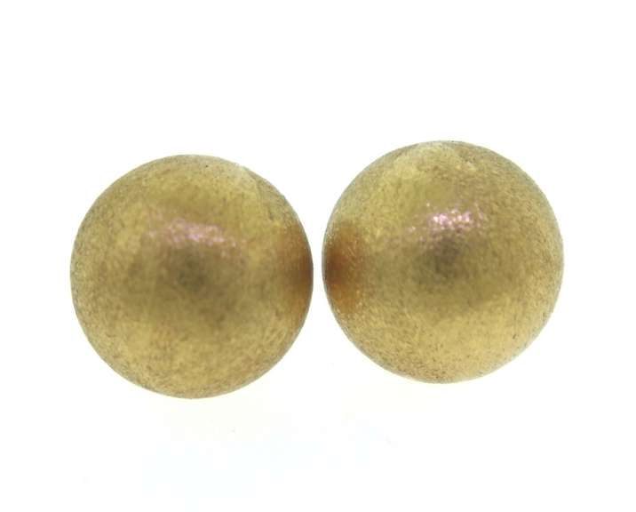 Elegant 18kt Satin Finish Dome earrings
