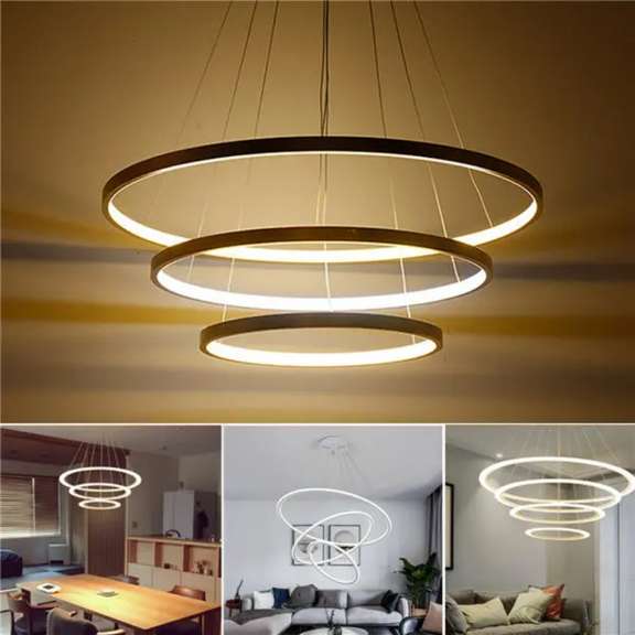 LED Ceiling Pendant Dimming Ring Light Holder Lamp