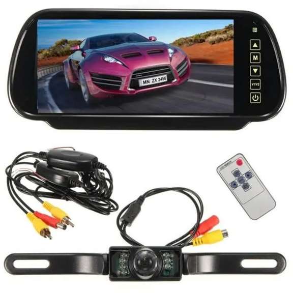 Wireless 7 Inch LCD Mirror Monitor Rear View