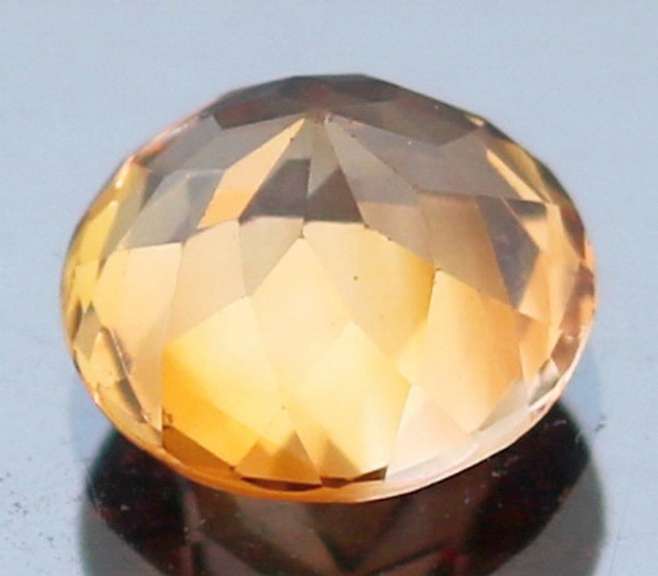 Rich red amber 3.56ct Imperial Topaz solitaire