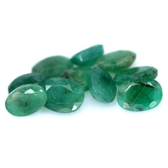 Heavy 6.88ct 10 piece Zambian Emerald set