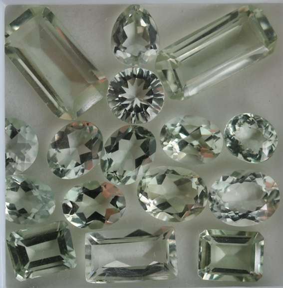 Glittering 42.04ct set of green Amethyst