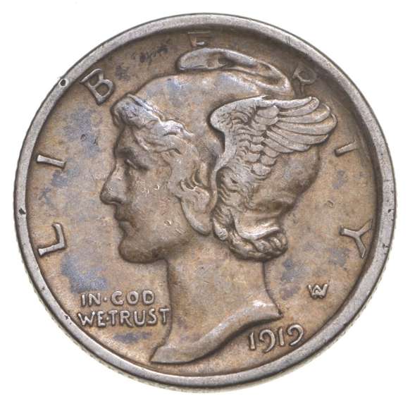 1919-D Mercury Silver Dime