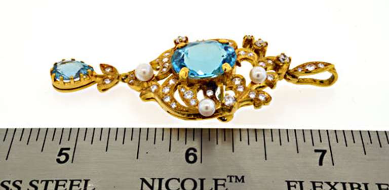 Regal 18kt Gemstone Pendant and Pin
