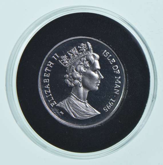 1995 Isle Of Man 1 Crown - World Coin 1/4 Oz Platinum