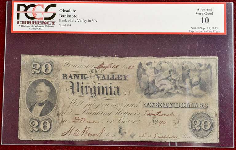 $20 Bank of the Valley Christiansburg VA