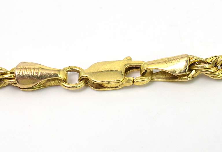 Nice 23-Inch Rope Chain in Yellow Gold