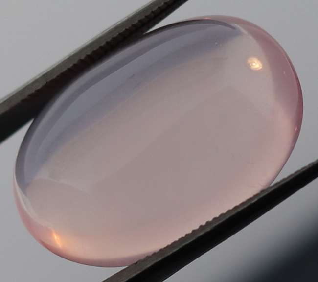 Glowing! 16.62ct powder pink Rose Quartz cabochon