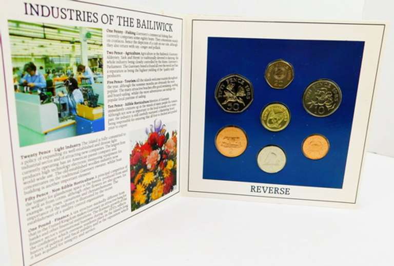 1985 Guernsey Uncirculated 7 Coin Set