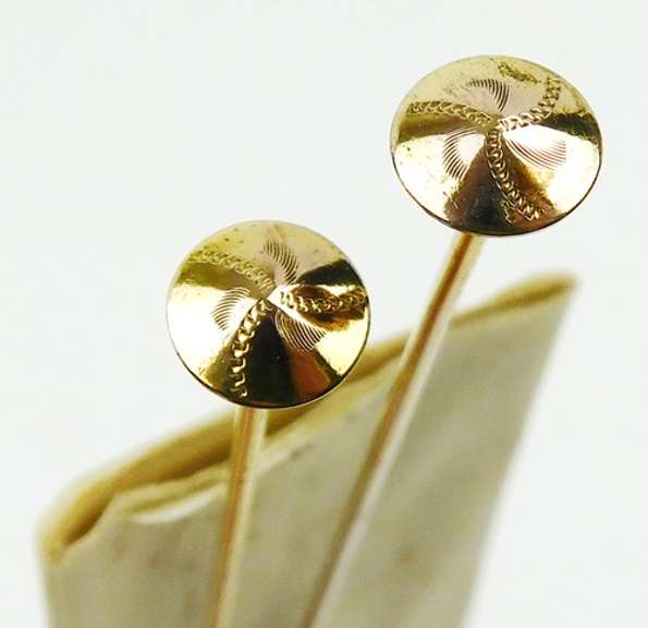 Antique Pair of Gold Top Ladies Hat Pins