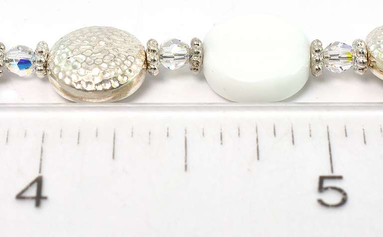 Lovely Beaded Necklace in Sterling Silver