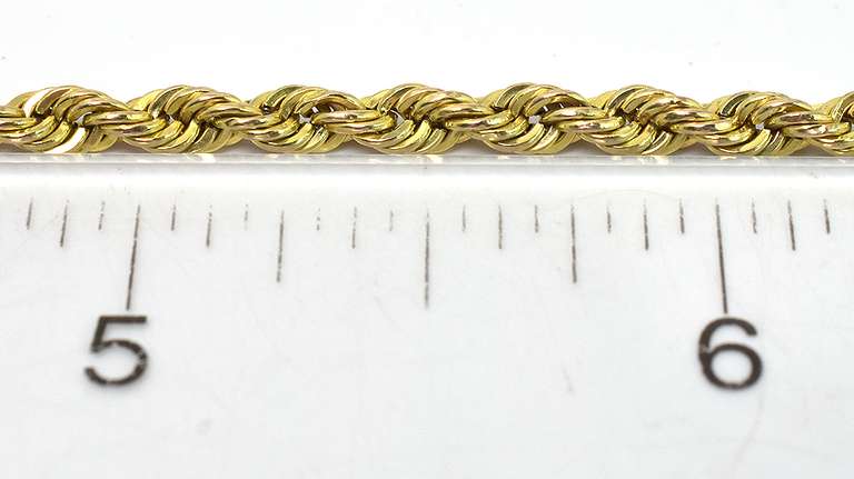 Nice 23-Inch Rope Chain in Yellow Gold