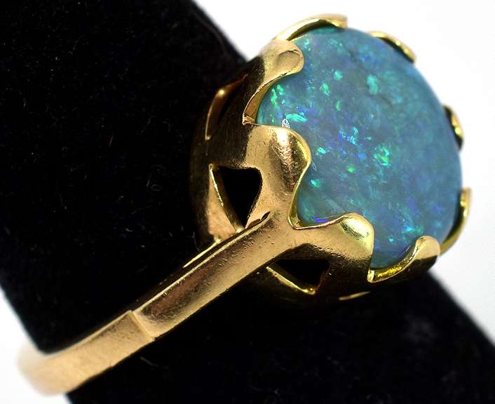 Commanding Opal Ring in 14KT Yellow Gold