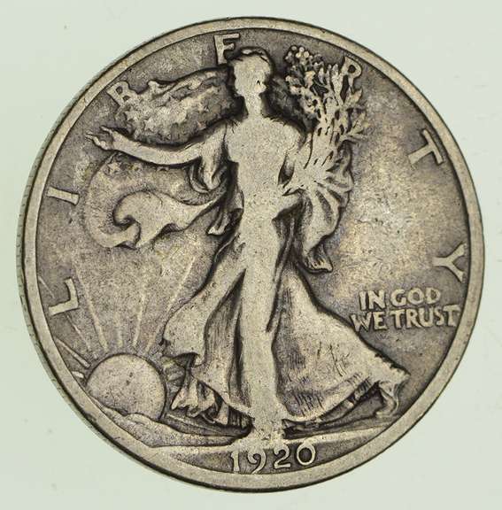 1920-D Walking Liberty Silver Half Dollar - Circulated