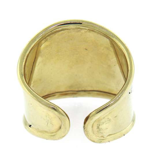 Beautiful Yellow Gold Cigar Wide Band