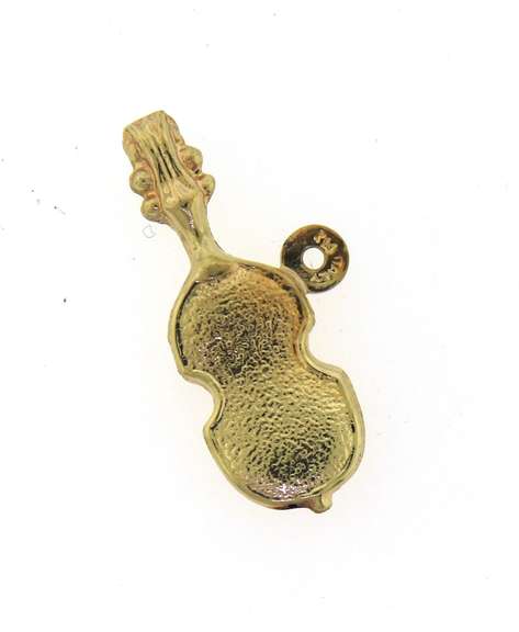 Fancy Yellow Gold Violen Charm