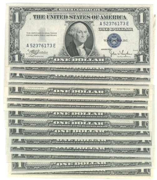 15 Superb Gem CU 1935 Series $1 Silver Certificates