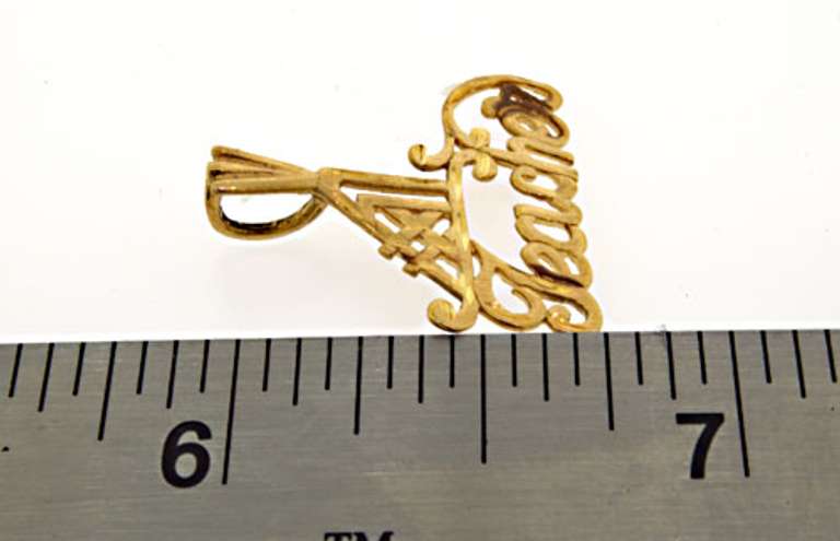 14kt #1 Teacher Pendant