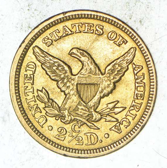 1858-C $2.50 Liberty Head Gold Quarter Eagle - Choice