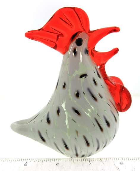 Art Glass Hand Blown Rooster Figurrine