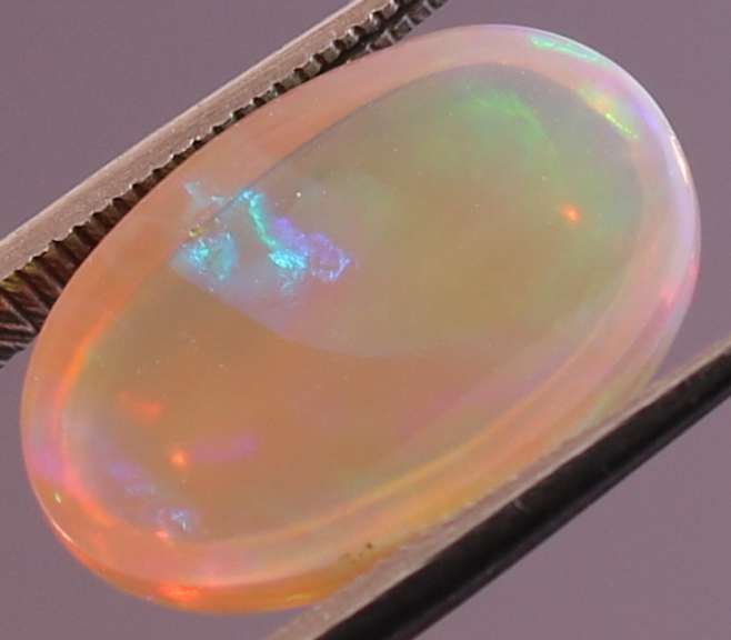 4.35ct block and ribbon pattern semi black Jelly Opal