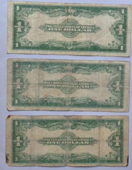 3 1923 $ 1 Silver Certificates