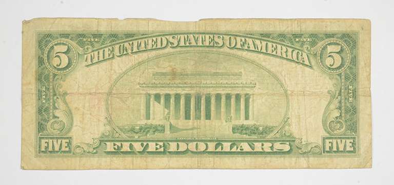 1929 $5 Norfolk, Virginia United States National Currency