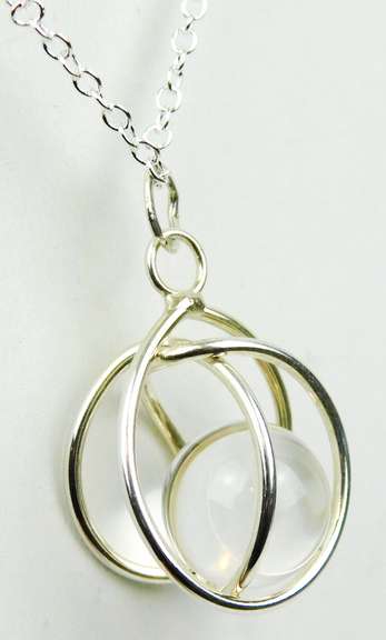 Sterling Pools of Light Pendant & 24 Inch Chain