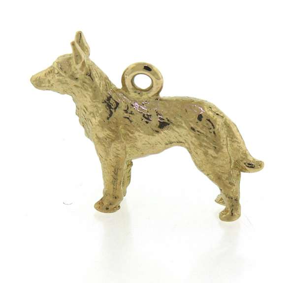 Nice Yellow Gold Dog Charm