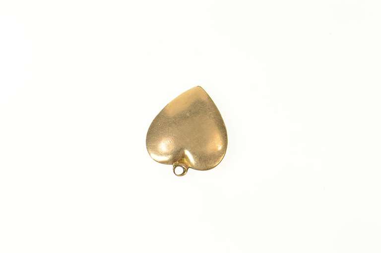 10K Yellow Gold RCG Monogram Forget Me Not Puffy Heart Charm/Pendant