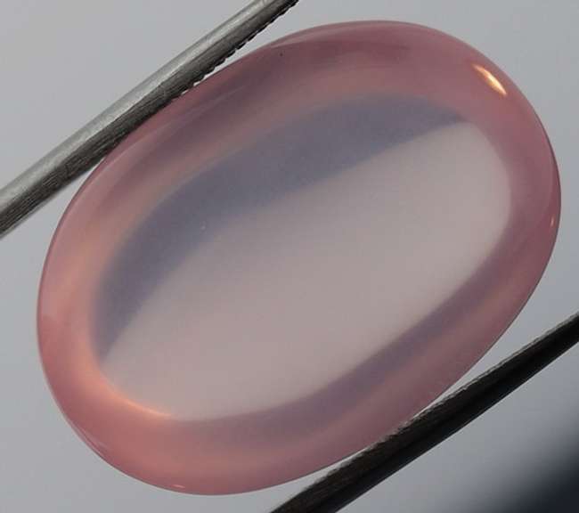Glowing! 16.62ct powder pink Rose Quartz cabochon