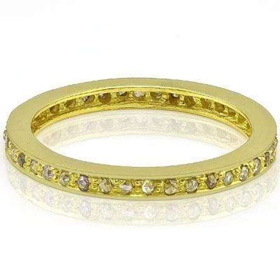 AWESOME 0.50 CT 14K YELLOW STERLING SILVER VICTORIAN