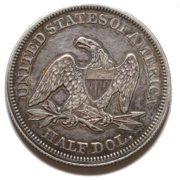 Sharp 1854 With  Arrows Seated Half Dollar