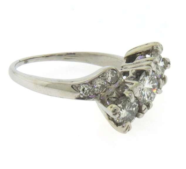 Preferred White Gold 2cts Diamond Bypass Ring