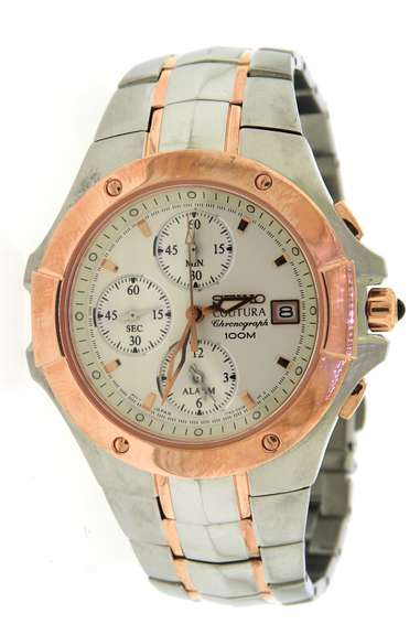 Seiko Coutura 2 Tone Rose Gold and Stainless Steel Watch