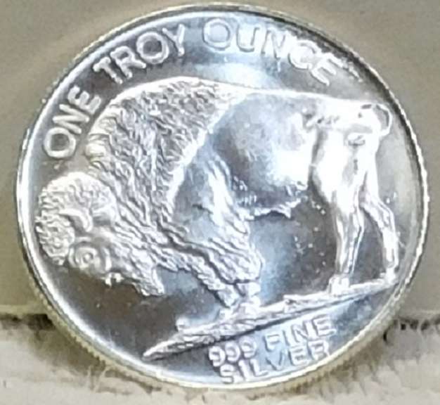 One Ounce Silver Round PRF Indian/Buff