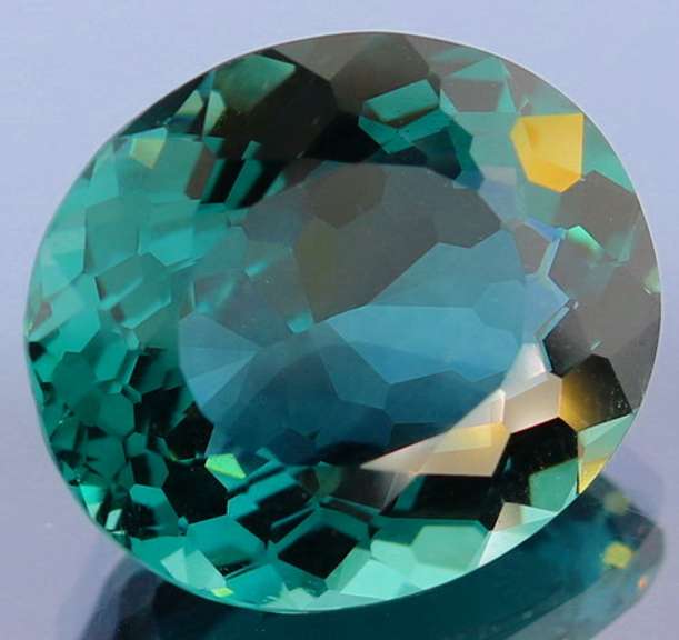26.73ct top blue green hue created Amethyst