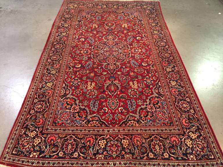 AUTHENTIC  VINTAGE PERSIAN KASHAN 4'.4" X 7'.7"