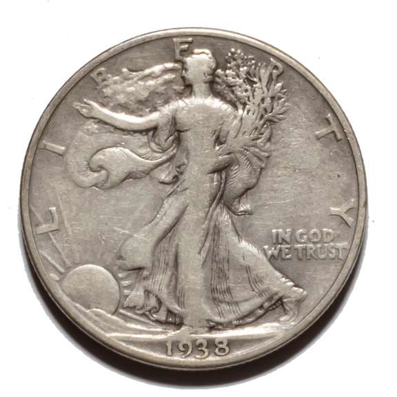 1938 D Semi Key Walking Liberty Half