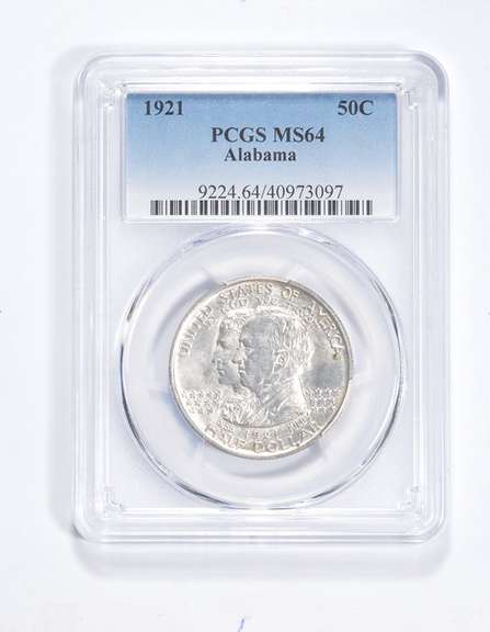 MS64 1921 Alabama Centennial Commemorative Half Dollar - Graded NGC