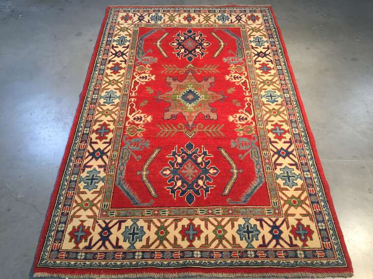 EXQUISITE FINE KAZAK  RUG 4x6.2