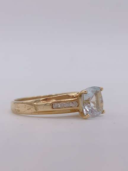 14kt Gold Topaz and Diamond Cocktail Ring