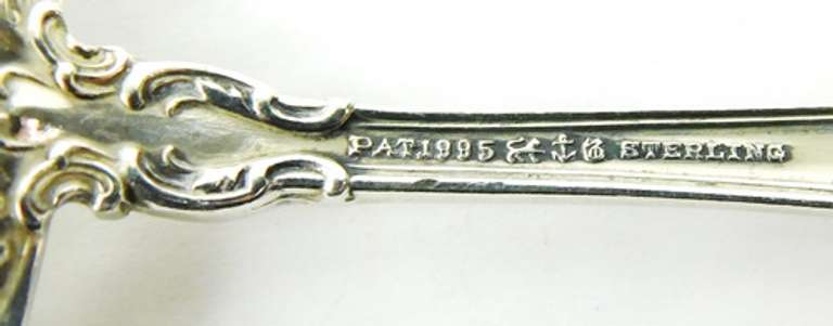 Pretty Antique Sterling Silver Berry Spoon