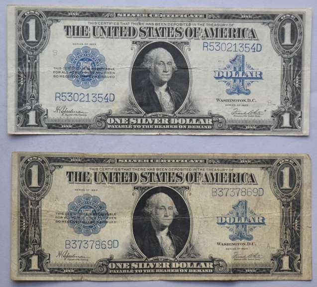 2 1923 $ 1 Silver Certificates
