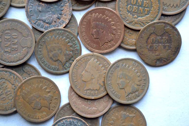 50 Indian Cents From A Hoard
