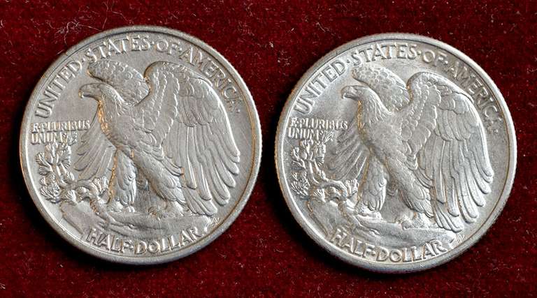 1940 & 1941 BU Walking Liberty 50c