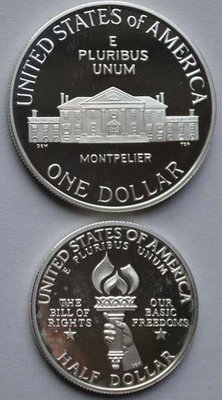 1993 Bill Of Rights Silver Halves &Dollars Unc and Proofs.